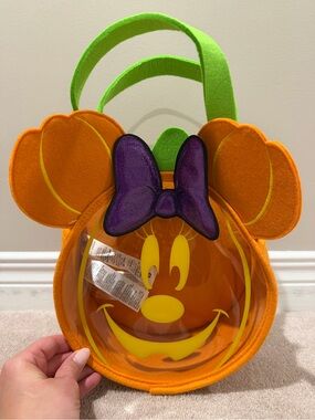 Halloween Pumpkin Minnie Ear Tote Bag - Orange & Green